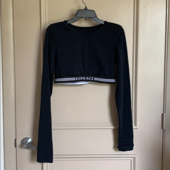 versace cropped top